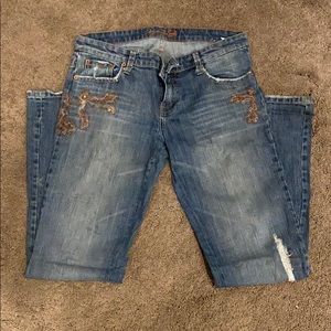 American Eagle Bootcut Jeans with Bronze Details